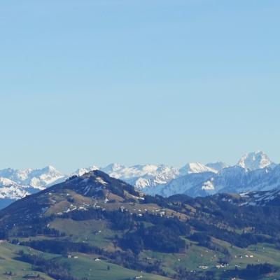 Blick Richtung Österreicher Alpen